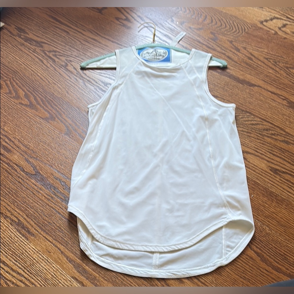 Lululemon Athletica White Relaxed Muscle Tee Tank Top